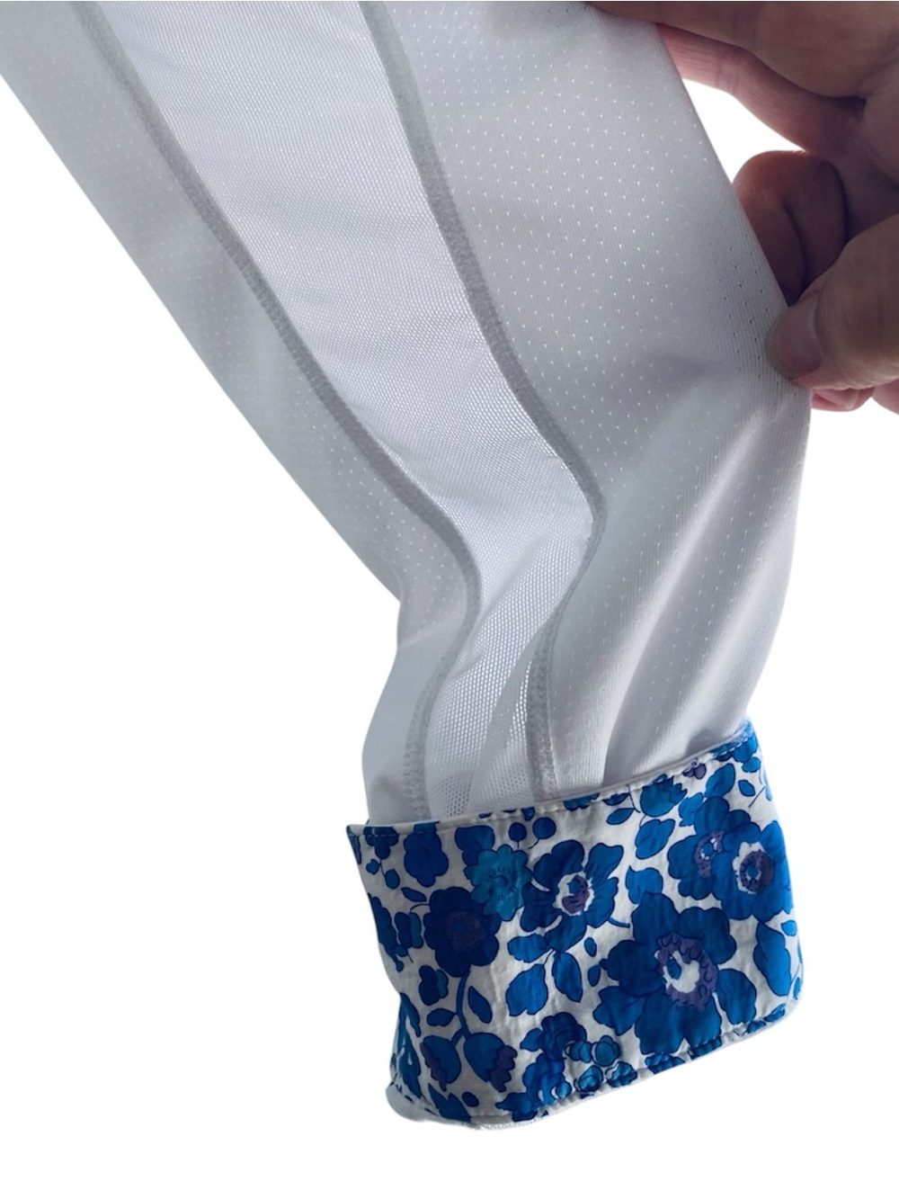 COOLBLAST Show Shirt by Dover Saddlery Lightweight Long Sleeve White Blue L - Picture 6 of 11